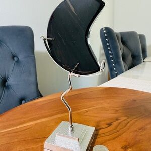 Lace Obsidian Moon on Stand Crystal Protection Energy